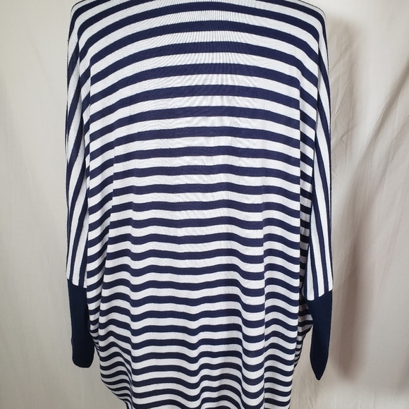 Jessica Simpson Maternity Navy And White Striped Cardigan With Pockets Sz S/M - Picture 7 of 10